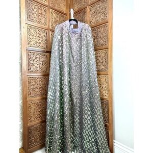 Vintage Sequin Cape Costume Cloak Masquerade Gothic Glam Halloween‎ Theater